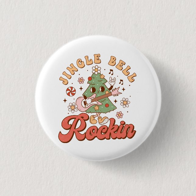 Xmas Gift Jingle Bell Rockin Button (Vorderseite)