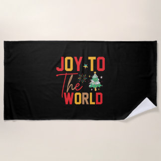 Xmas Gift Joy To The World Strandtuch