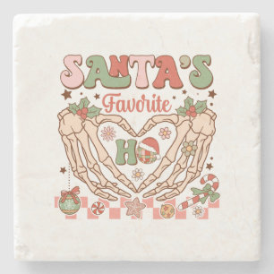 Xmas Gift Santa's Lieblings-Ho Steinuntersetzer