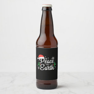 Xmas Gift Weltfrieden Bierflaschenetikett
