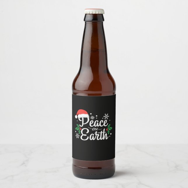 Xmas Gift Weltfrieden Bierflaschenetikett (Vorderseite)