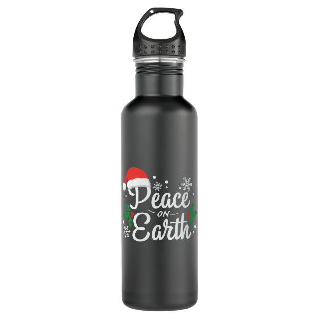 Xmas Gift Weltfrieden Edelstahlflasche (Vorderseite)