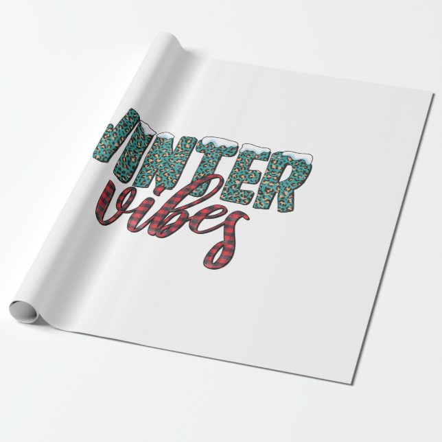 Xmas Gift Winter Vibes Geschenkpapier (Ungerollt)