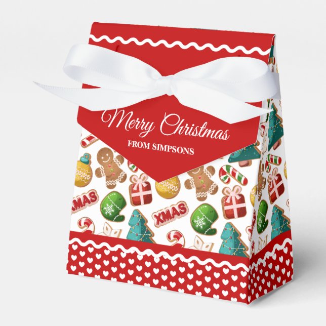 Xmas Gingerbread Cookies Art Geschenkschachtel (Vorderseite)