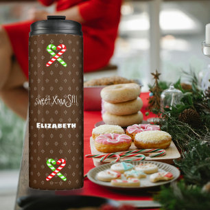 XmaS Gingerbread Pals-Candy Cane Benutzerdefiniert Thermosbecher