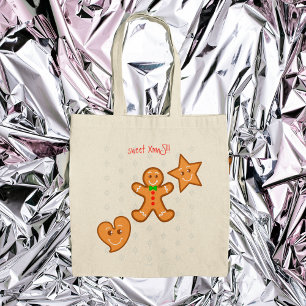 XmaS Gingerbread Pals-Candy Cane Benutzerdefiniert Tragetasche