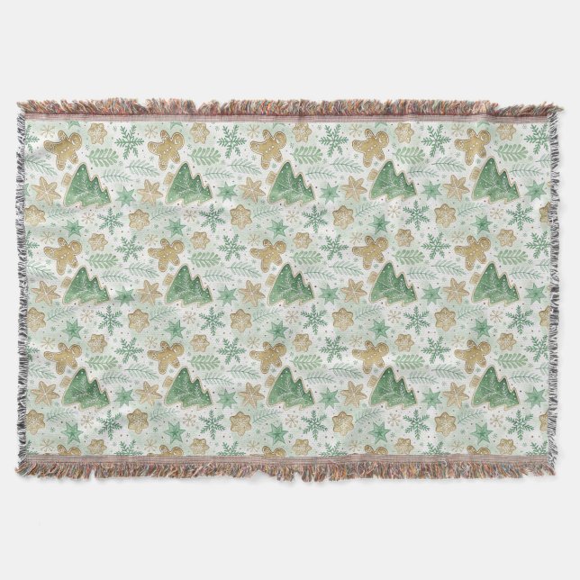Xmas Gingerbread Winter Pattern Decke (Vorderseite)