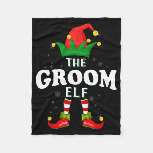 Xmas Groom Elf Familie Matching Weihnachten Pajama Fleecedecke