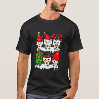 Xmas-Gruppe Weihnachtsmann-Rentier-Elf-Zähne-Zahna T-Shirt