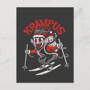 Xmas Gruss Vom Krampus Christmas Devil Ankündigungspostkarte