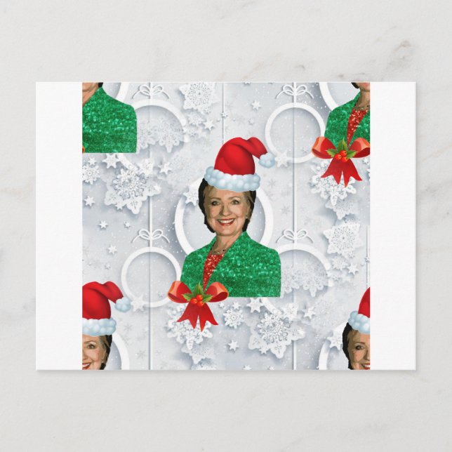 xmas-Hillary-Klaue Feiertagspostkarte (Vorderseite)