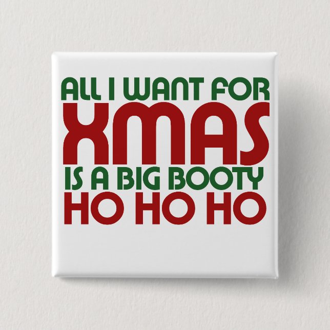 Xmas ho ho ho Spaß Button (Vorderseite)