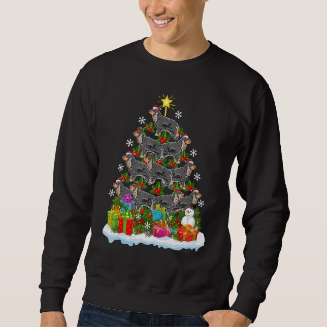 Xmas Holiday  English Cocker Spaniel Dog Christmas Sweatshirt (Vorderseite)