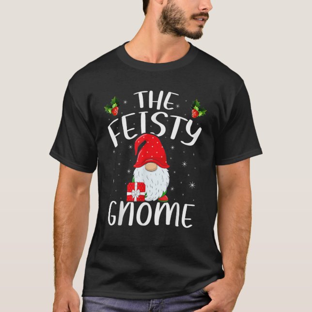 Xmas Holiday Family Matching The Feisty Gnome Chri T-Shirt (Vorderseite)