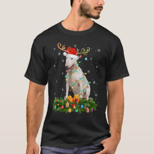 Xmas Holiday Rentier Hat Santa Bull Terrier Dog C T-Shirt