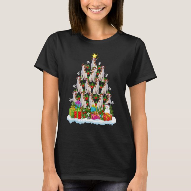 Xmas Holiday   Santa Brittany Spaniel Dog Christma T-Shirt (Vorderseite)