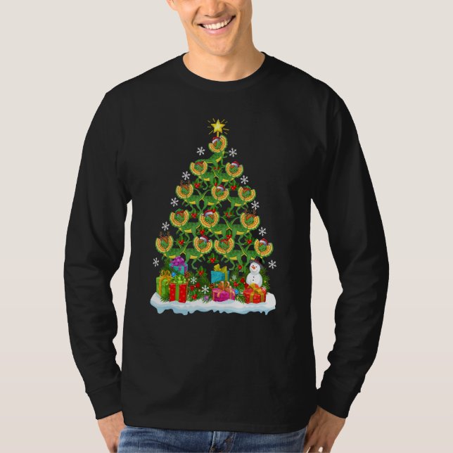 Xmas Holiday Santa Dilophosaurus Dinosaur Christma T-Shirt (Vorderseite)