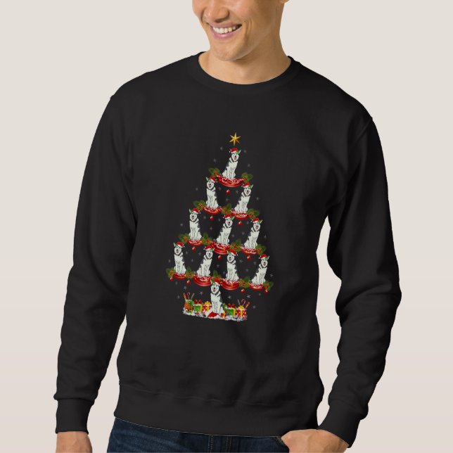 Xmas Holiday  Santa Siberian Husky Dog Christmas T Sweatshirt (Vorderseite)