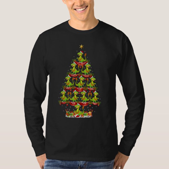 Xmas Holiday Santa Velociraptors Dinosaur Christma T-Shirt (Vorderseite)