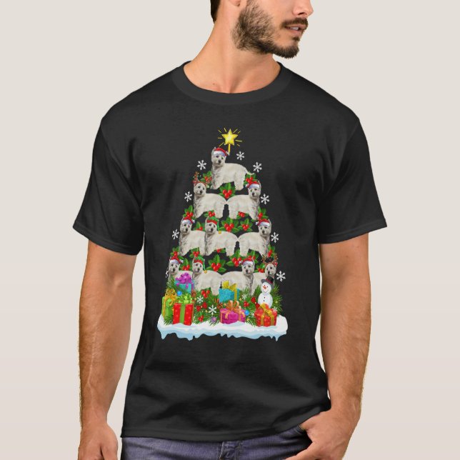 Xmas Holiday  Santa Westie Dog Christmas Tree T-Shirt (Vorderseite)