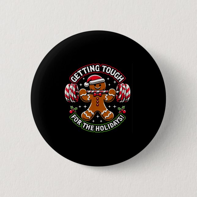 Xmas Holidays Gingerbread Man  Button (Vorderseite)
