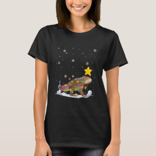 Xmas Iguana Animals Weihnachtsbaum Lichter T-Shirt