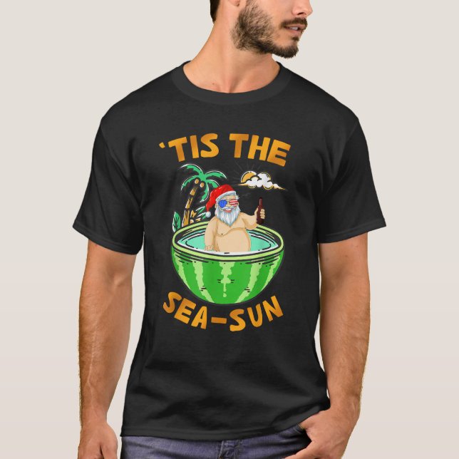 Xmas In July Tropical Beach Vacation Party Christm T-Shirt (Vorderseite)