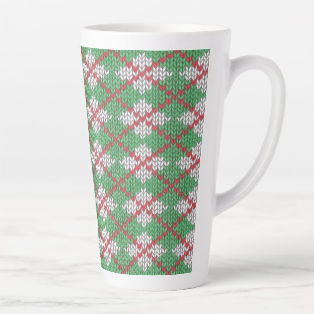 XMAS JACQUARD KNIT Tall Latte Mug (Droite)