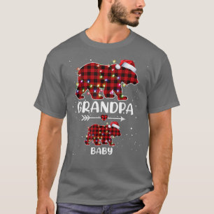 Xmas Kariert Bear Grandpa Baby Polar Schwangerscha T-Shirt