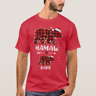 Xmas Kariert Bear Mamaw Baby Polar Schwangerschaft T-Shirt