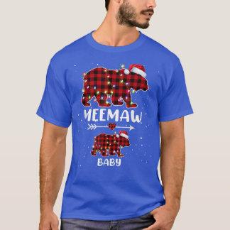 Xmas Kariert Bear Meemaw Baby Polar Schwangerschaf T-Shirt