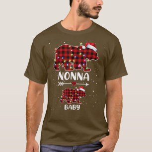Xmas Kariert Bear Nonna Baby Polar Schwangerschaft T-Shirt