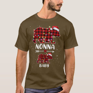 Xmas Kariert Bear Nonna Baby Polar Schwangerschaft T-Shirt