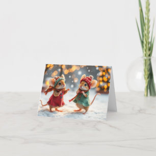 Xmas-Karte für niedliche Mäuse Dankeskarte