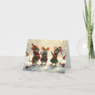 Xmas-Karte für niedliche Mäuse Dankeskarte