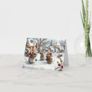 Xmas-Karte für niedliche Mäuse Dankeskarte