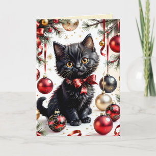 Xmas Kitty & Baubles No.1 Karte