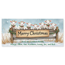 Xmas Lambs Magnetic Grußkarte