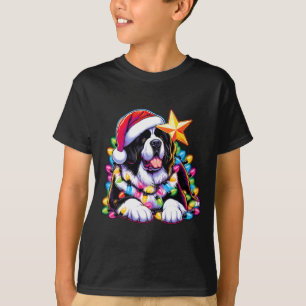 Xmas Landseer Neufundländer Tangliertes Weihnachte T-Shirt