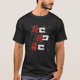 Xmas-Lichter HO HO HO Nähmaschine Lustiger hässlic T-Shirt