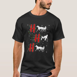 Xmas-Lichter HO HO HO Trabrennen Lustiges Hässlich T-Shirt