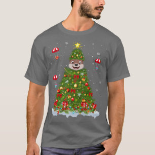 Xmas Lichter Matching Familie Sonniges Meer Otter  T-Shirt