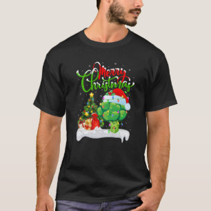 Xmas-Lichter Santa Hut Gemüse Brokkoli Chri T-Shirt