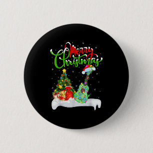 Xmas-Lichter Santa-Hut Musical Ukulele Gitarre  Button