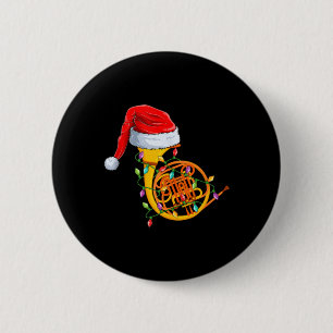 Xmas-Lichter Santa-Hut Musikalisch Französisch Hor Button