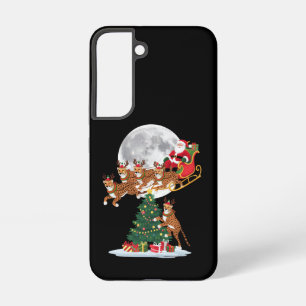 Xmas-Lichterlustiger Weihnachtsmann reitet Gepard  Samsung Galaxy Hülle