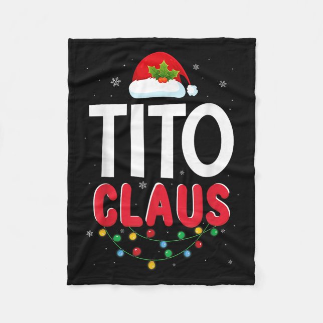 Xmas Light Tito Santa Claus Christmas Matching Cos Fleecedecke (Vorderseite)