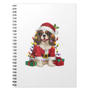 Xmas Lighting Cavalier King Charles Spaniel Dog Ch Notizblock