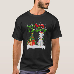 Xmas Lighting Matching Santa Siberian Husky Dog Ch T-Shirt