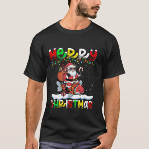 Xmas Lighting Santa Riding Koi Fisch Merry Christm T-Shirt